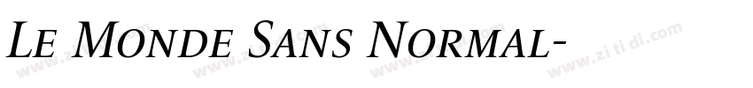 Le Monde Sans Normal字体转换